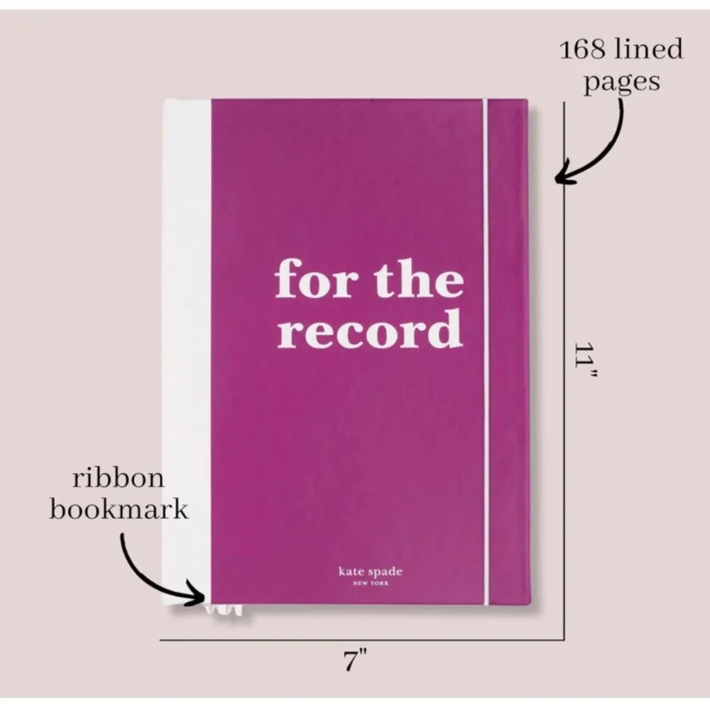Kate Spade 'For the‎ Record' Notebook | NWT